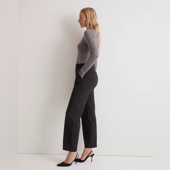 COPY - NWT Madewell The Petite Fairbanks Pant, 2P in True Black - Picture 3 of 12